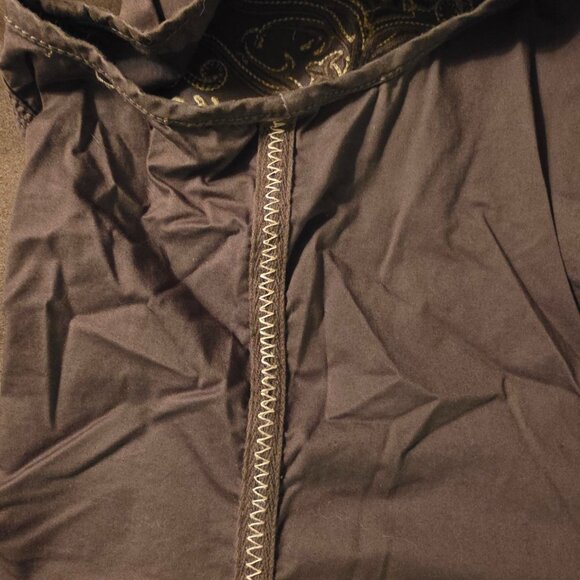 HARLEY DAVIDSON Women's Vest Top XL brown Embroidered Logo sleeveless zippered - Picture 6 of 8